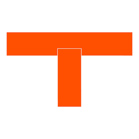 Superior Mark Floor Markings, Ts, 2in, Orange IN-40-280I